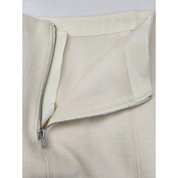 Madewell Boulevard Mini Skirt in Cream Women's Size 6 - Picture 4 of 11